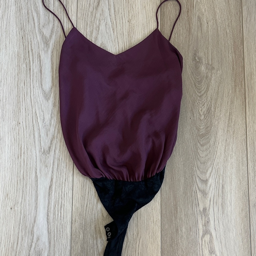 Free People Purple Cami Bodysuit